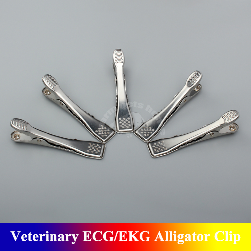 Vet Tech Accessories - 5 Buah Klip Buaya EKG/EKG Hewan