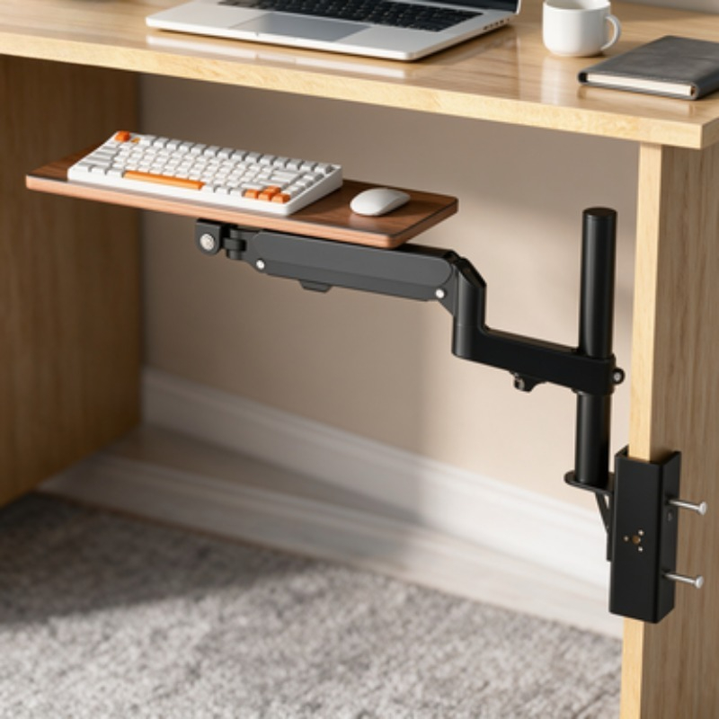 Tech Table Accessories - Rak Keyboard Hemat Ruang di Bawah