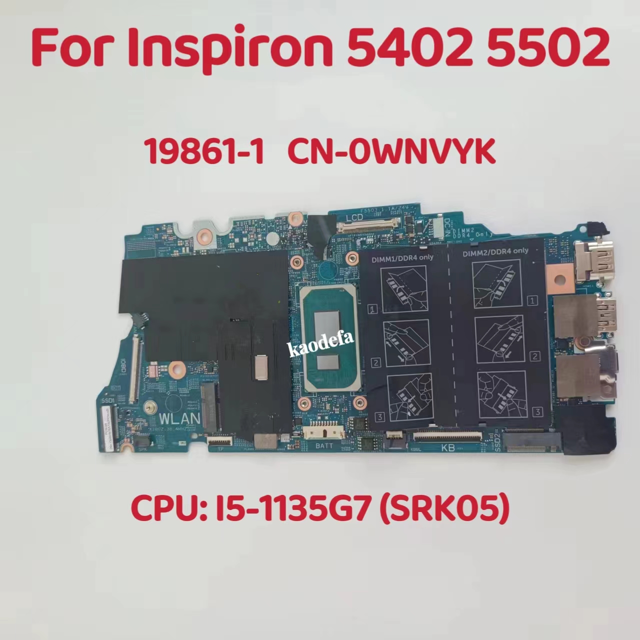 Intel Cpu Core I7 - 19861-1 Mainboard untuk Dell Inspiron 5402