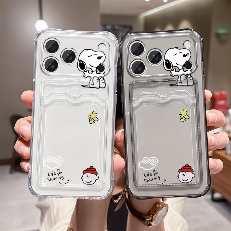 Mobile Tech Accessories - Casing Ponsel Anime Snoopy dengan Slot