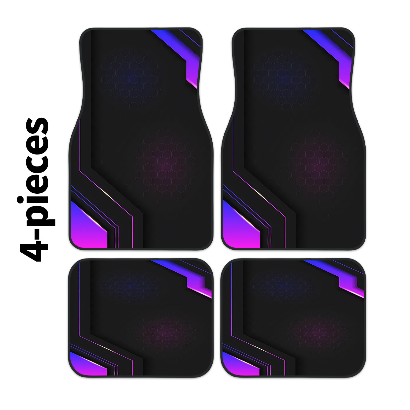 Tech Accessories Luxury - 4pcs Karpet Mobil 2D Pola Geometris