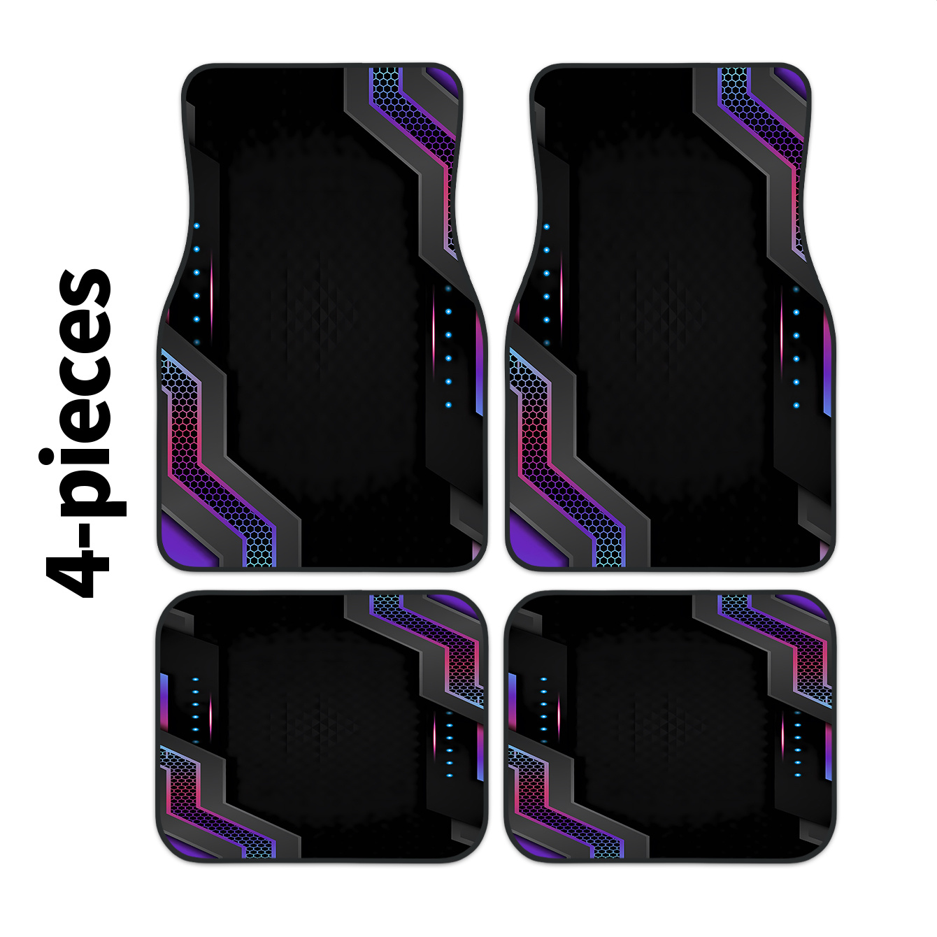 Tech Accessories Luxury - 4 buah Karpet Mobil Cetak 2D