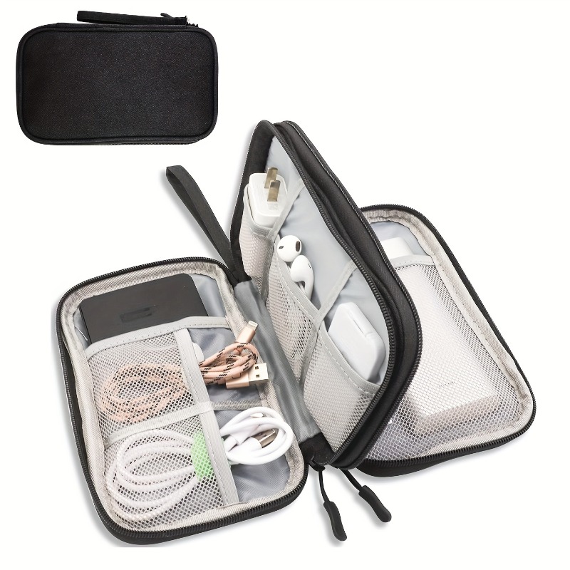 Travel Cable Organizer - Tas Organizer Perjalanan, Kantong Penyimpanan Multi-Saku,