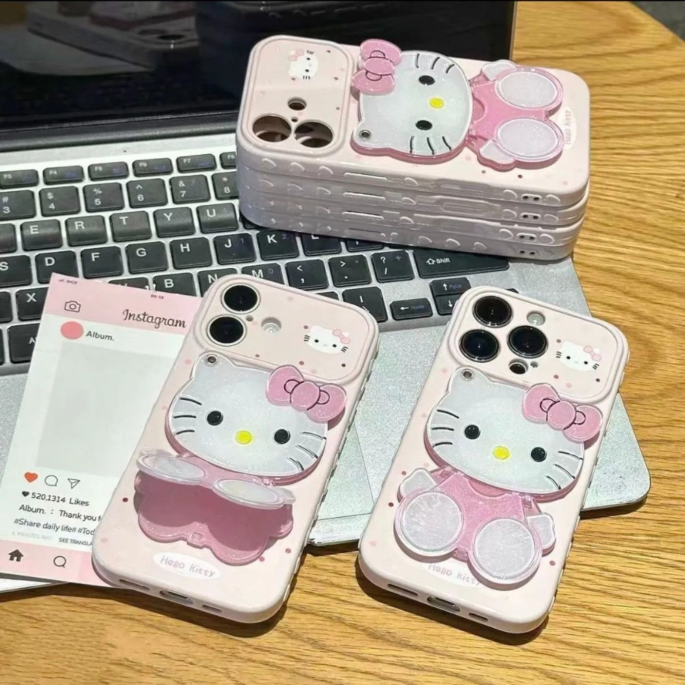 Mobile Tech Accessories - Casing Ponsel Anime Kreatif dengan Tempat