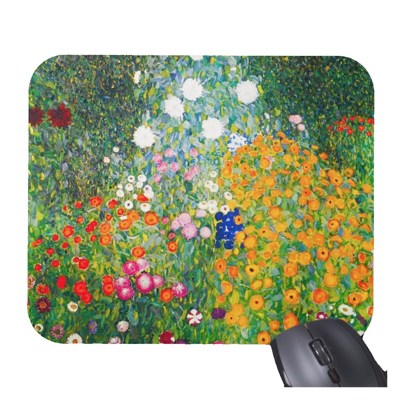 Tech Table Accessories - Gustav Klimt Bunga Floral Mouse Pad