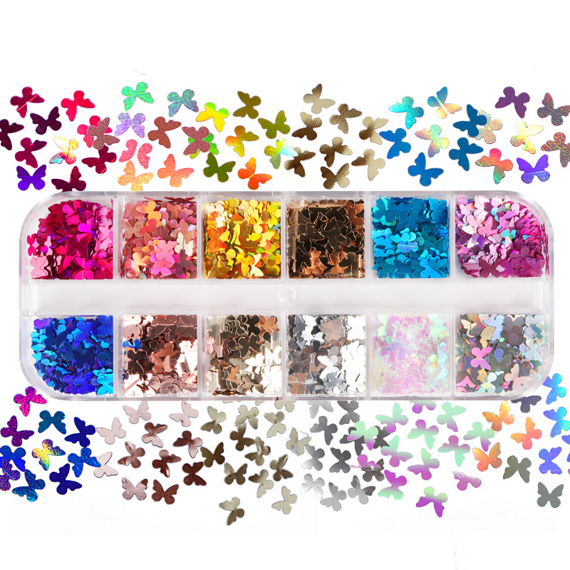 Vet Tech Accessories - Aksesori Ekstensi Bulu Mata Glitter Kupu-kupu