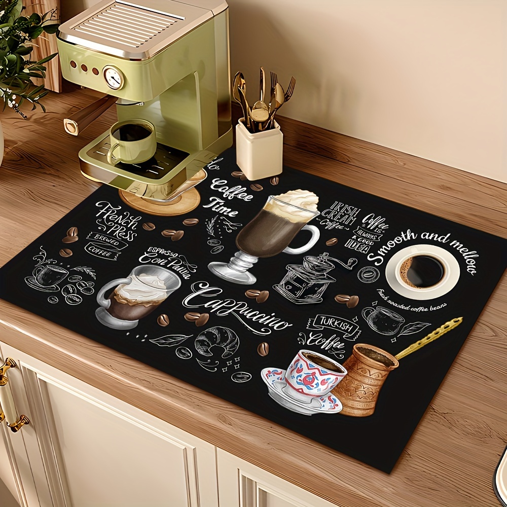 Tech Table Accessories - VIKAMA Vintage Coffee Machine Mat Penyerap,
