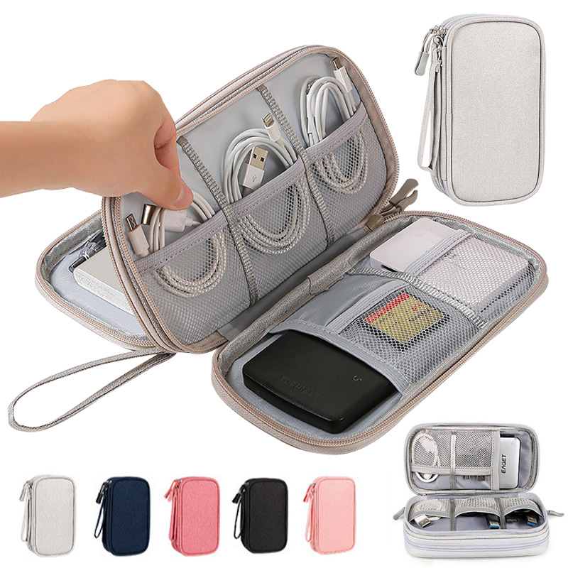 Travel Cable Organizer - Tas Penyimpanan Digital Portabel Multi-Warna untuk