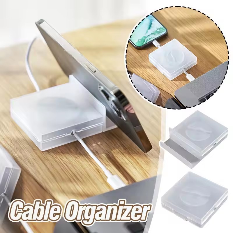 Travel Cable Organizer - Organizer Kabel Transparan Portabel, Pengatur Kabel