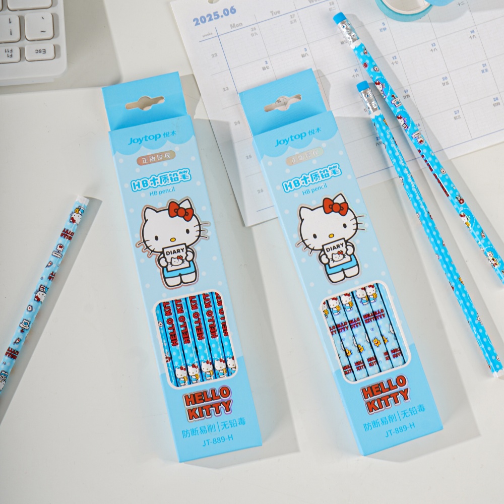 12 Buah Pensil HB Sanrio Hello - Tech Accessories For Office ulasan dan harga