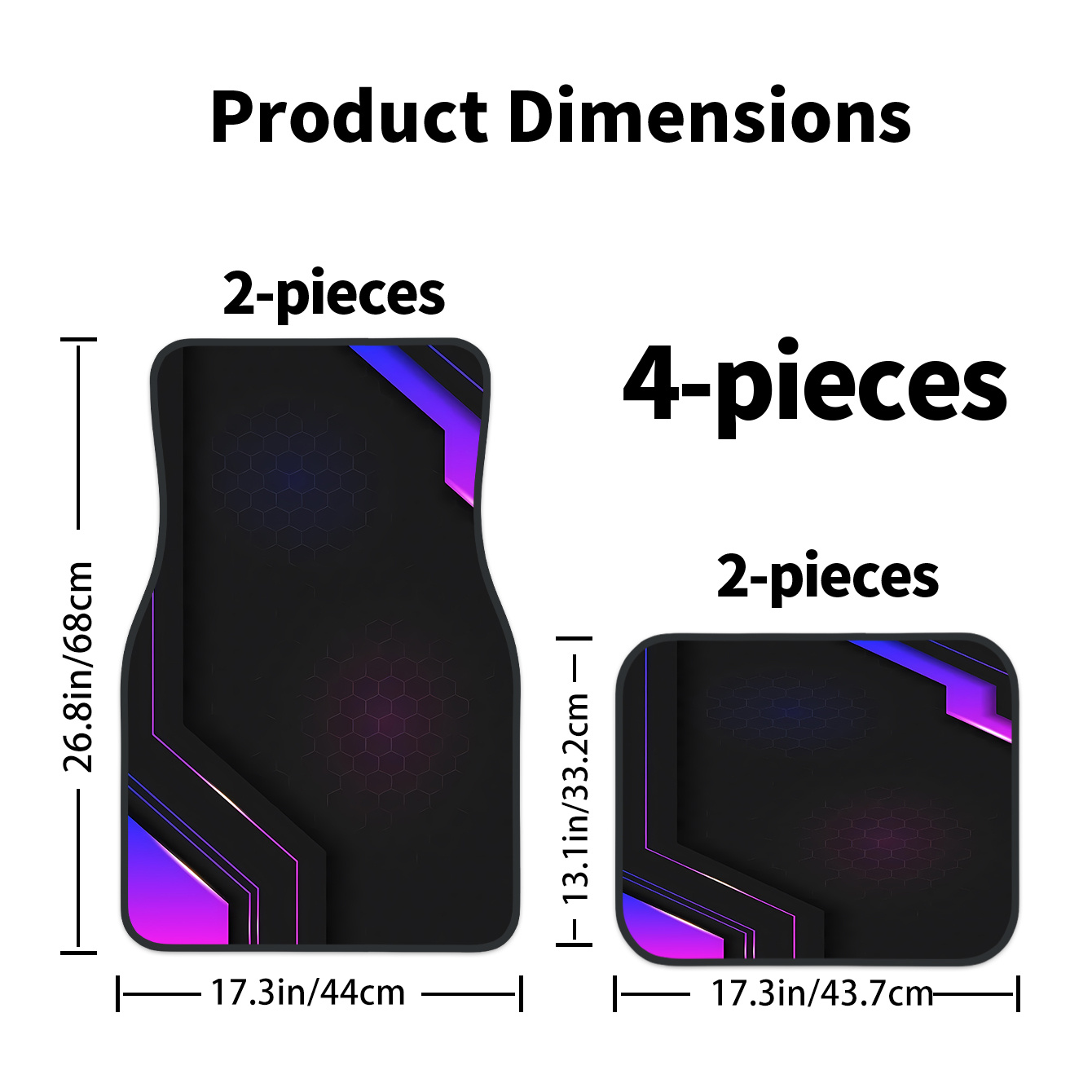 4pcs Karpet Mobil 2D Pola Geom - Tech Accessories Luxury ulasan dan harga