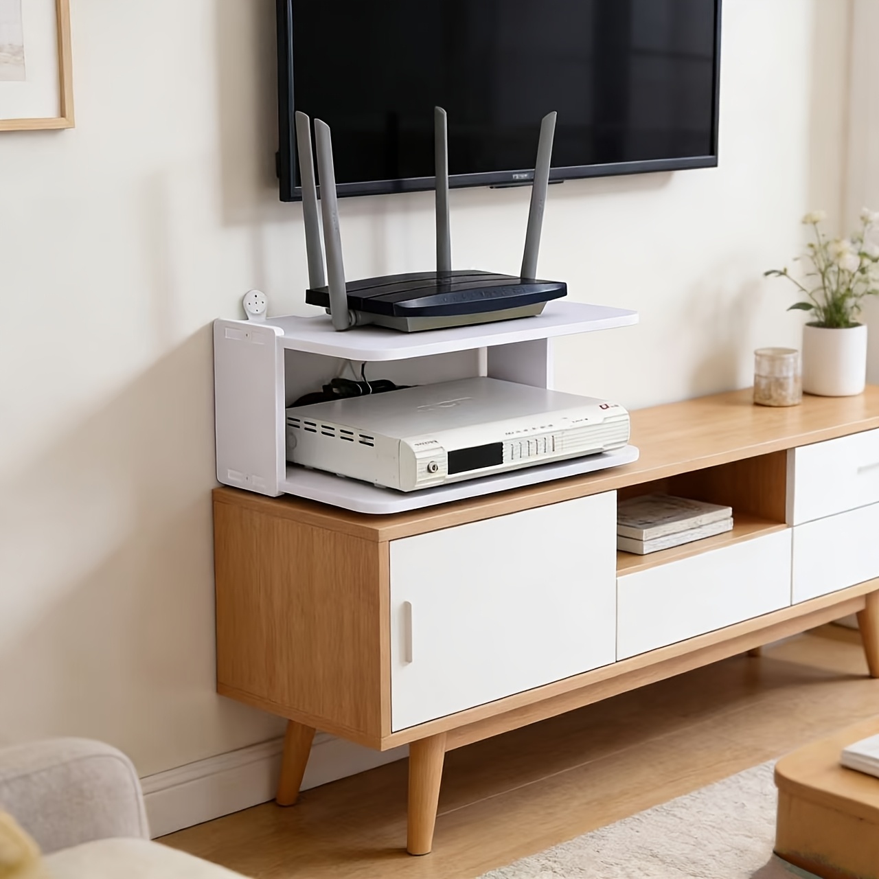 Rak Pengatur Kabel & Router ya - Tech Table Accessories ulasan dan harga
