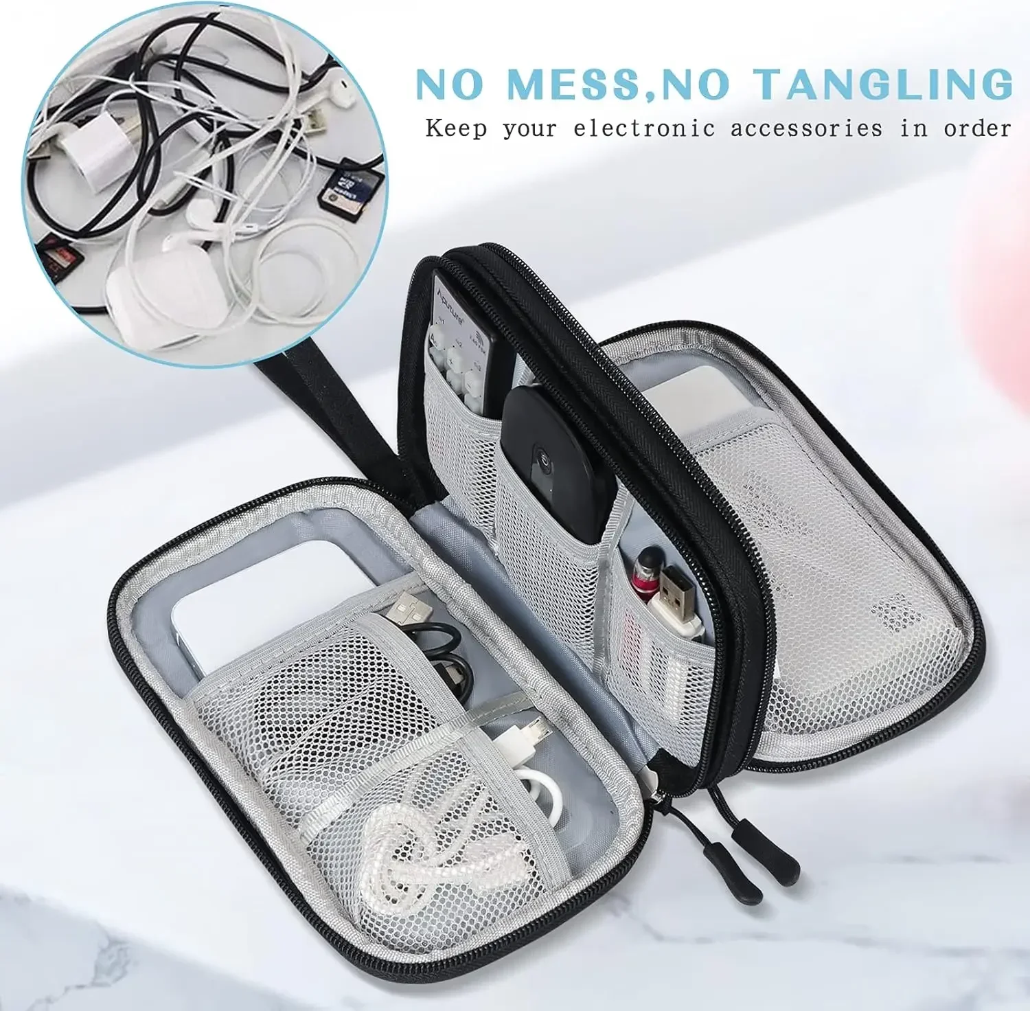 Tas Kabel Perjalanan, Kantong  - Travel Cable Organizer ulasan dan harga